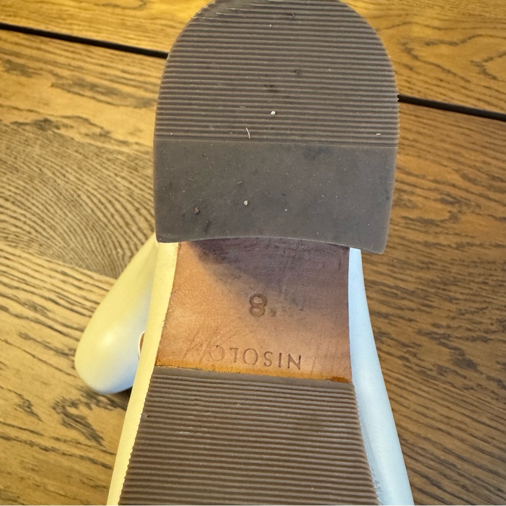 Nisolo Cream‎ Bone Leather All Day Mules Women’s Size 8 Modern Western Timeless - Picture 4 of 10